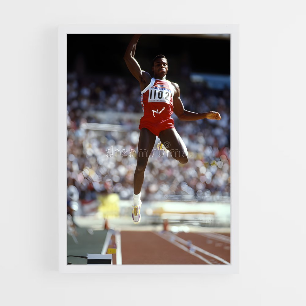 Poster L'Étoile Rouge et Blanche – affiche Athlétisme (vue 3)